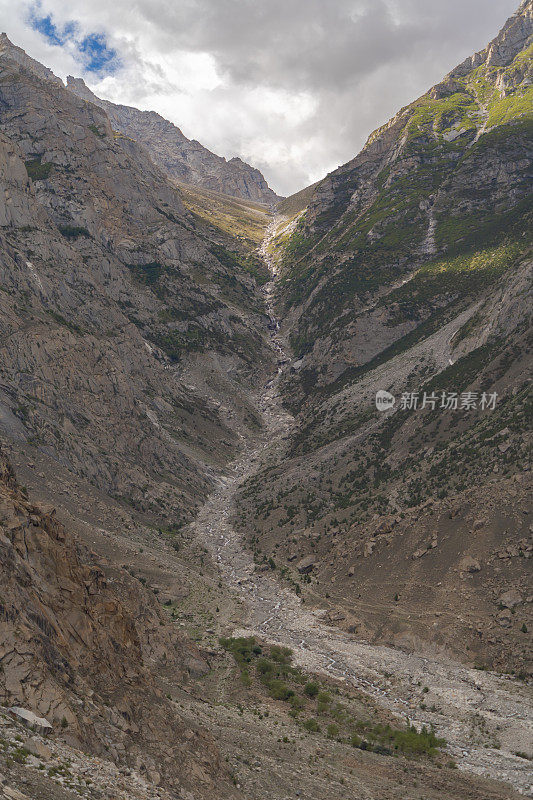 喀喇昆仑高山丘陵。巴基斯坦skardui - gilgit的自然景观背景。在假期旅行。